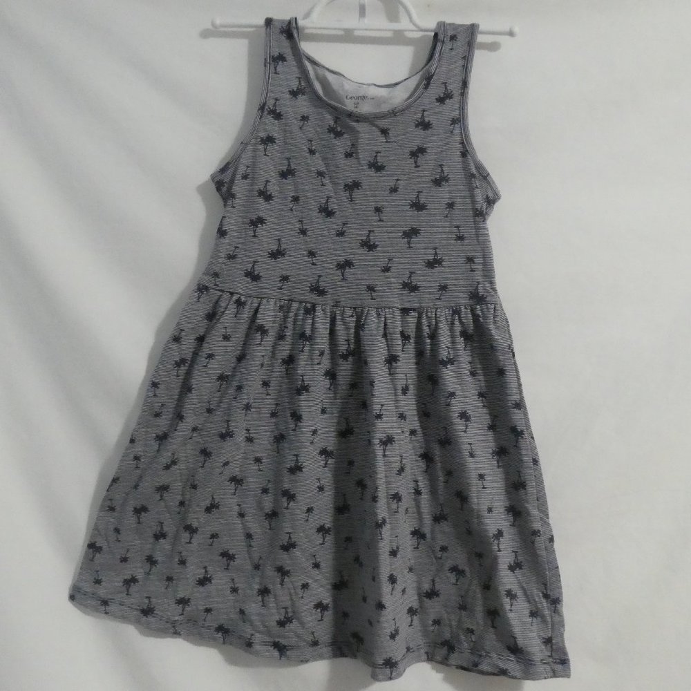 GEORGE | small size 6 | Striped Palm Tree Summer Dress | NWOT